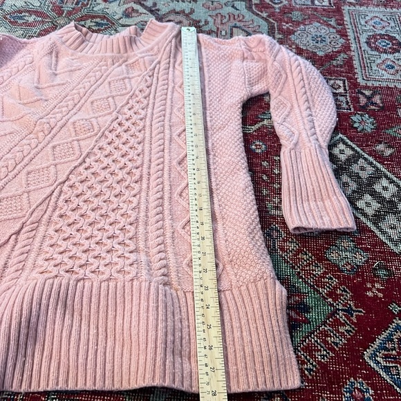 J.Crew pink crewneck cable-knit sweater - Picture 8 of 11